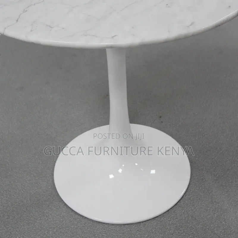 White Outdoor Dining Marble Table