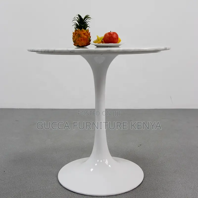 White Outdoor Dining Marble Table