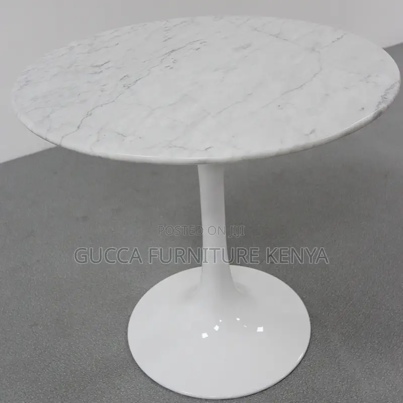 White Outdoor Dining Marble Table
