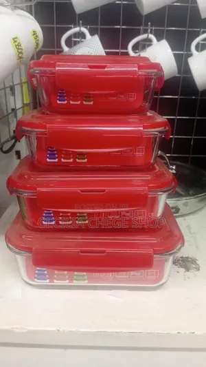 4 Pc Signature Glass Container