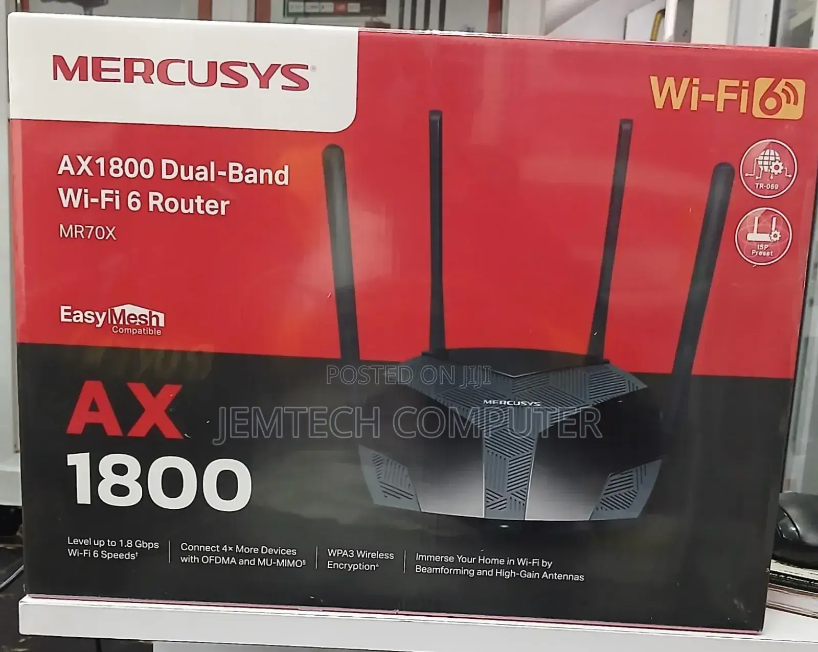 Mercusys Mr70x Ax1800 Dual-Band Wifi 6 Router