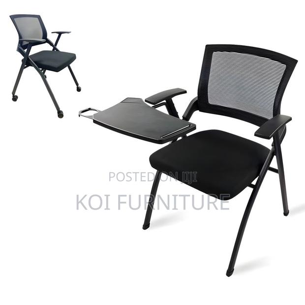 Office Chairs; Foldable School Chair With Writing Pad - thumbnail 4