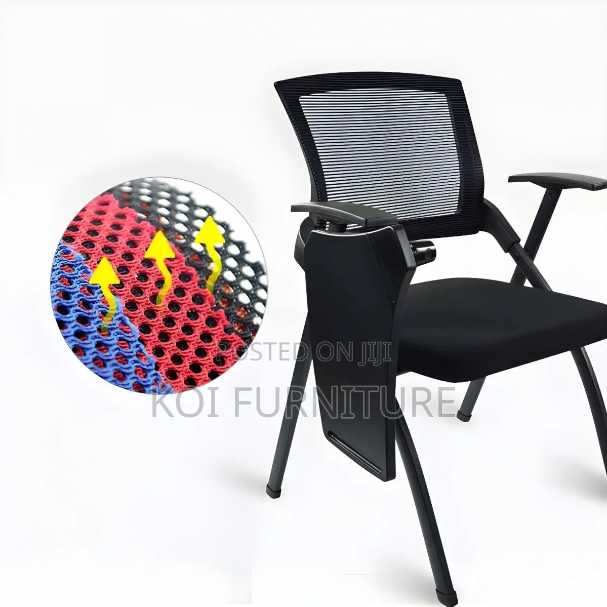 Office Chairs; Foldable School Chair With Writing Pad