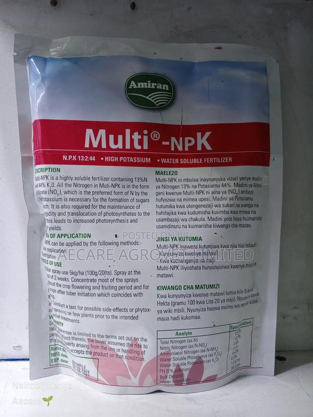 Multi NPK High Potassium Foliar Fertilizer 1kg - thumbnail 3