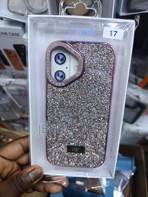 Swarovski Luxury Rhinestone Crystal Glitter Case for iPhone 17 -Pink