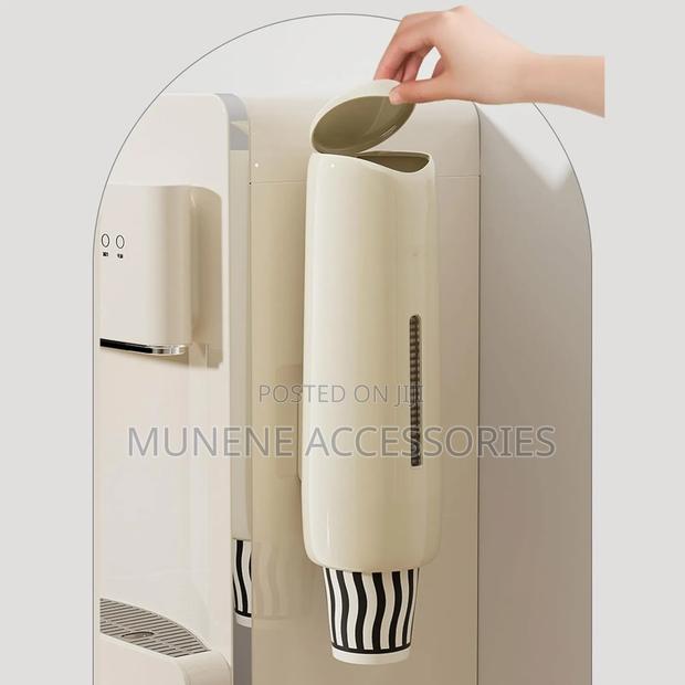 Space-Saving Wall-Mounted Cup Dispenser, Versatile Cup Organizer - thumbnail 2