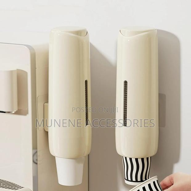 Space-Saving Wall-Mounted Cup Dispenser, Versatile Cup Organizer - thumbnail 3