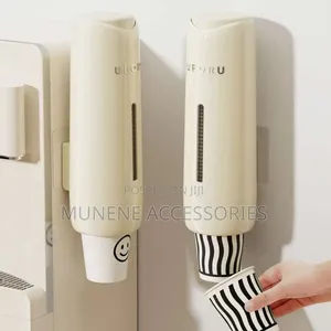 Space-Saving Wall-Mounted Cup Dispenser, Versatile Cup Organizer