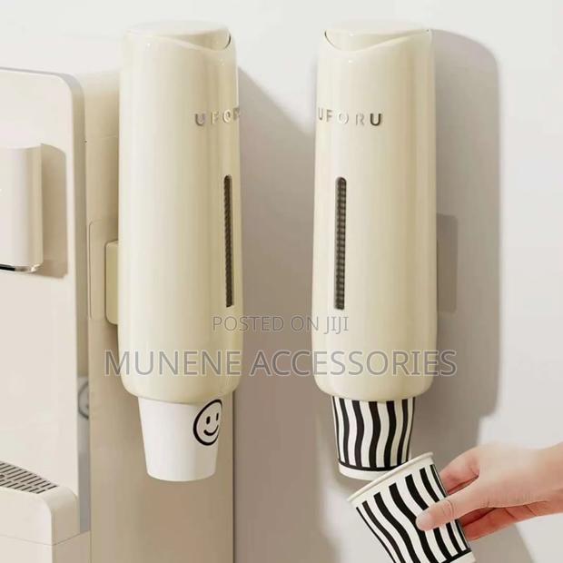 Space-Saving Wall-Mounted Cup Dispenser, Versatile Cup Organizer - thumbnail 5