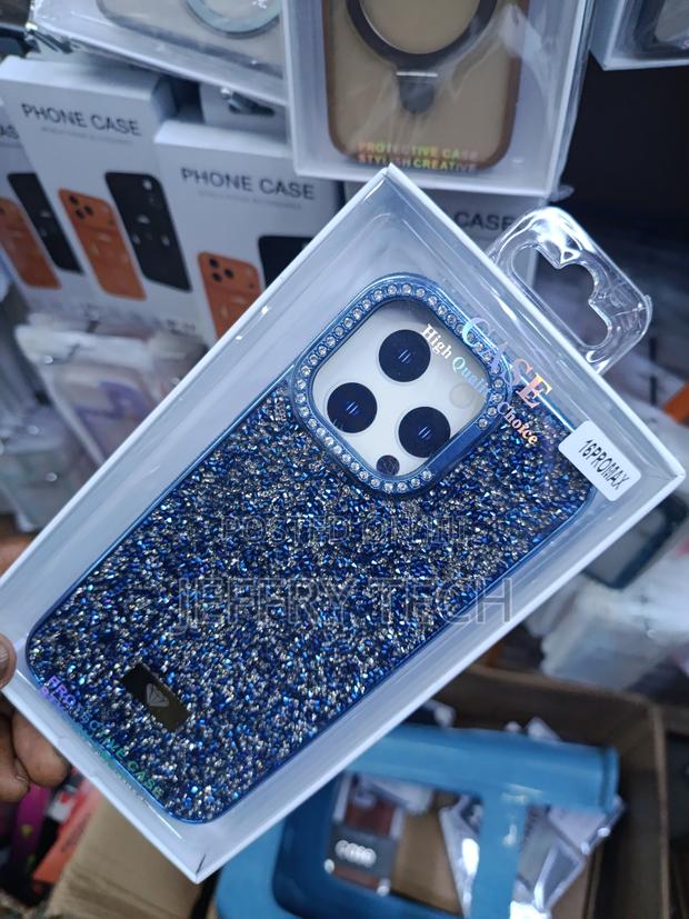 Writs Striking Blue Rhinestone-Encrusted Case for iPhone 16 Pro Max - thumbnail 2