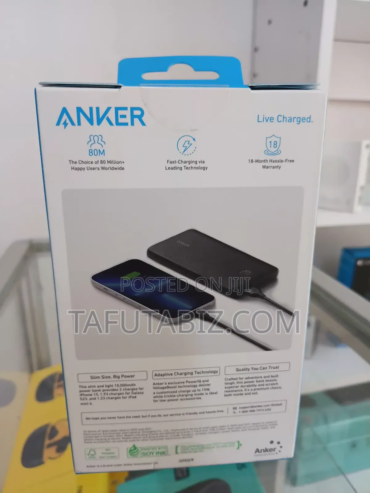 Anker Power Bank (,15w) Charge Everywhere,Anytime.