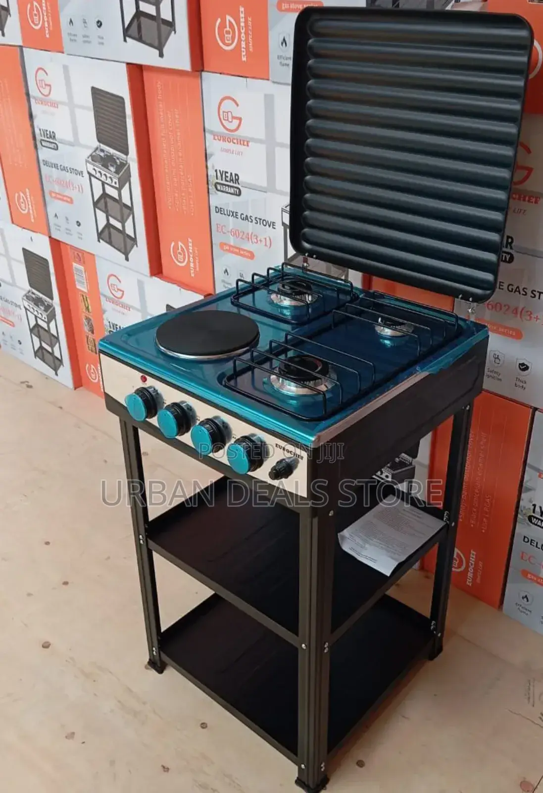 Eurochef 3 Gas + 1 Electric Plate Standing Cooker