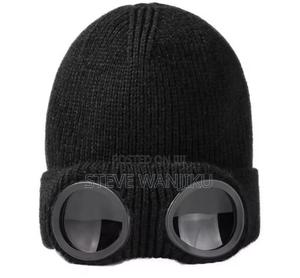 A Knitted Beanie With Built-in Goggles - thumbnail 2