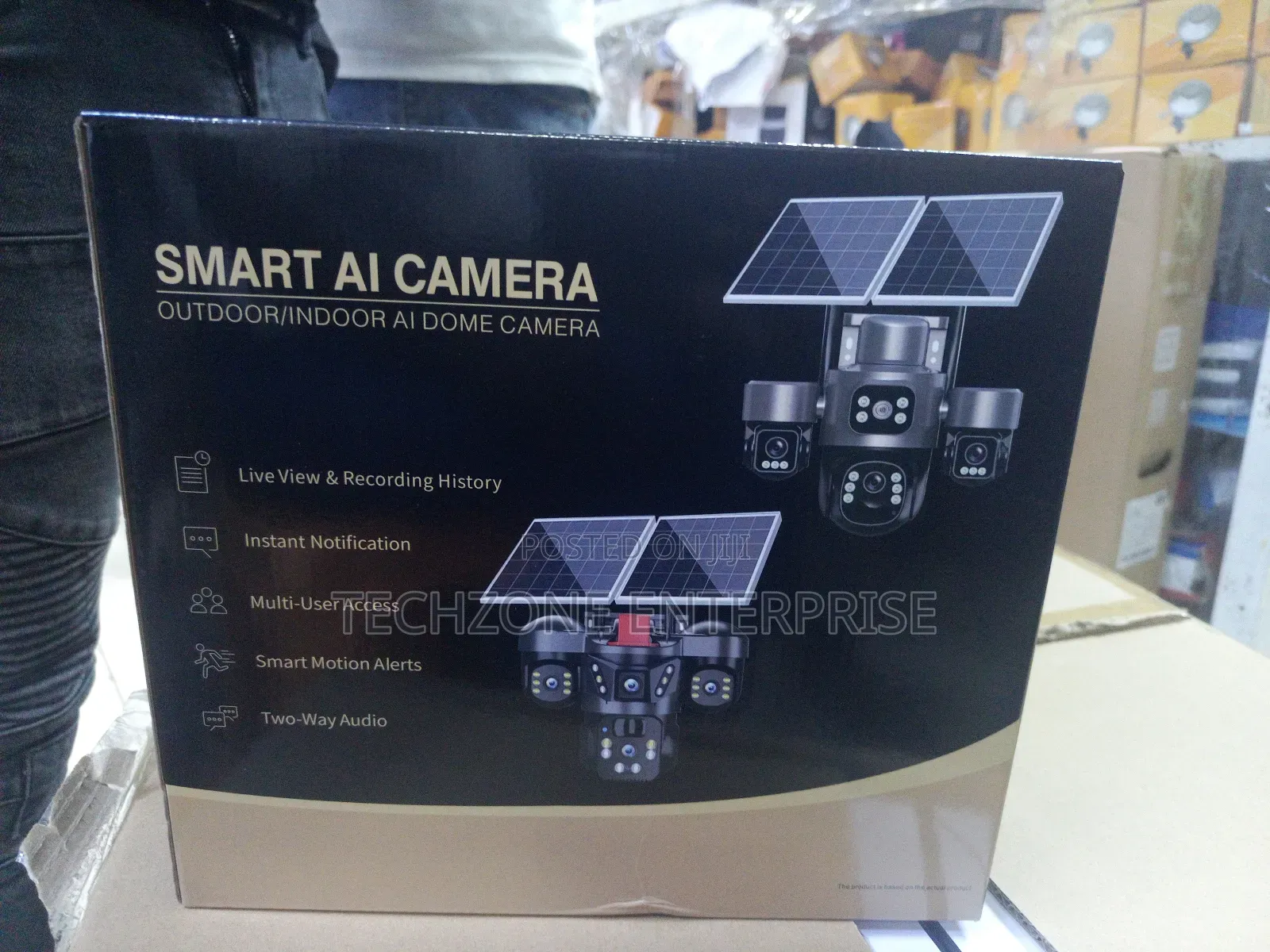 Triple Lens Solar PTZ Camera Multi Use Access 