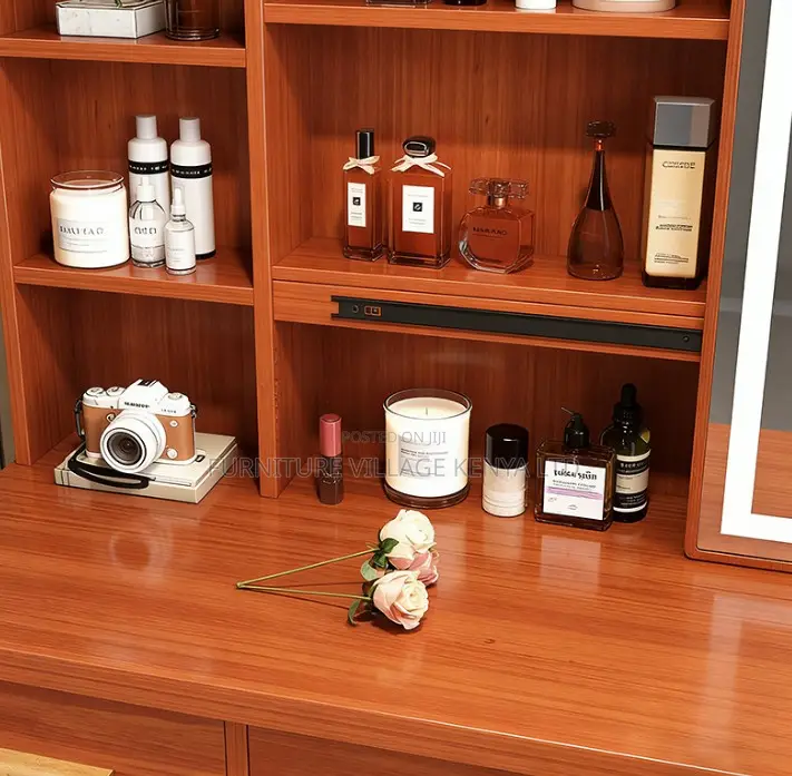 Dressers; Modern Dressing Table With Sliding Mirror