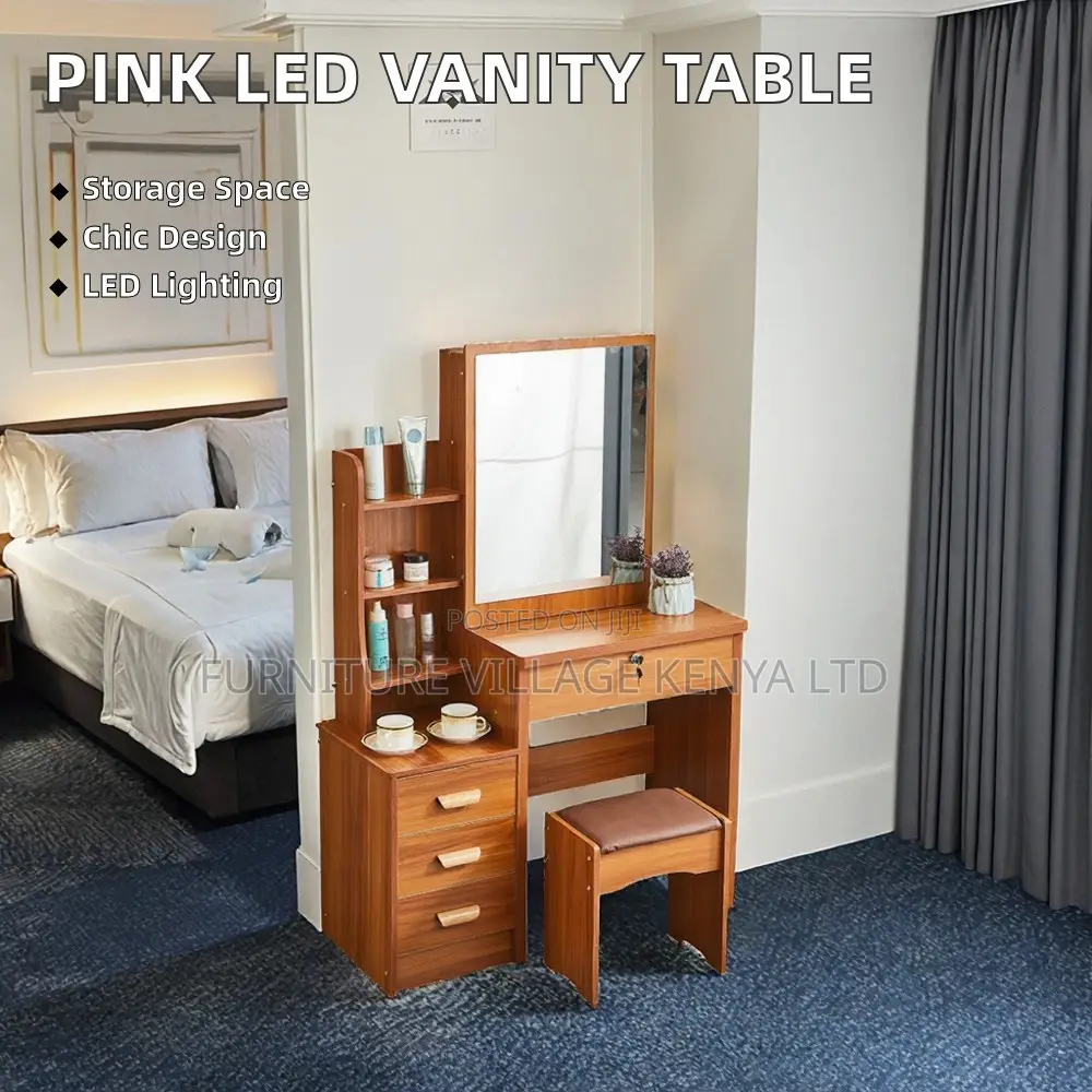 Dressers; Modern Dressing Table With Sliding Mirror