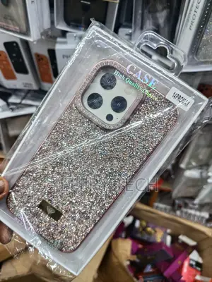 Vaski Glitter Shining iPhone 14 Pro Max Case With Camera Kickstand