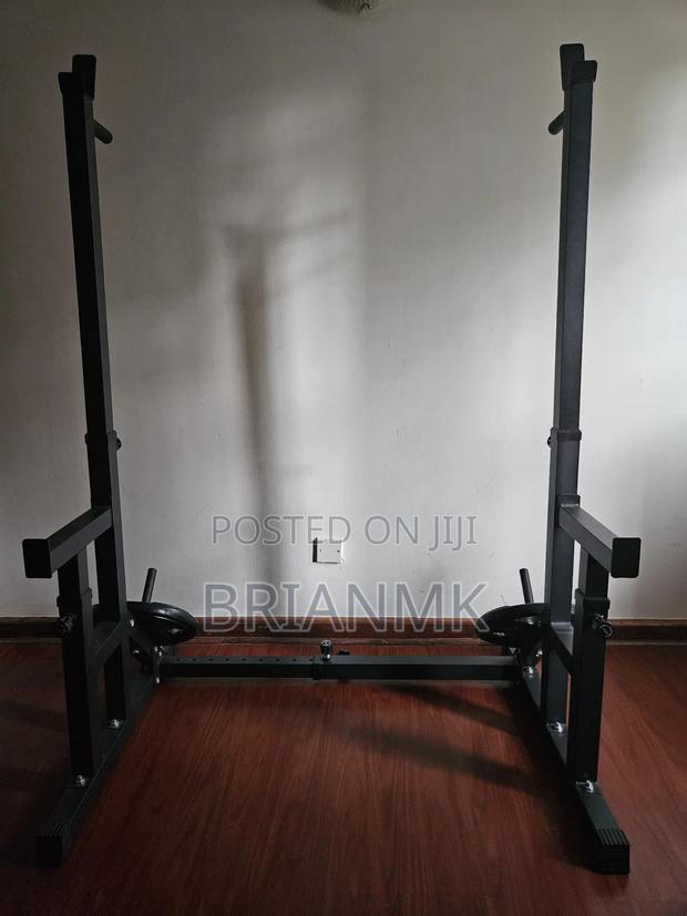 Adjustable Squat Rack Barbell Rack Dip Bar Station,Barbells,Gym Tiles - main view