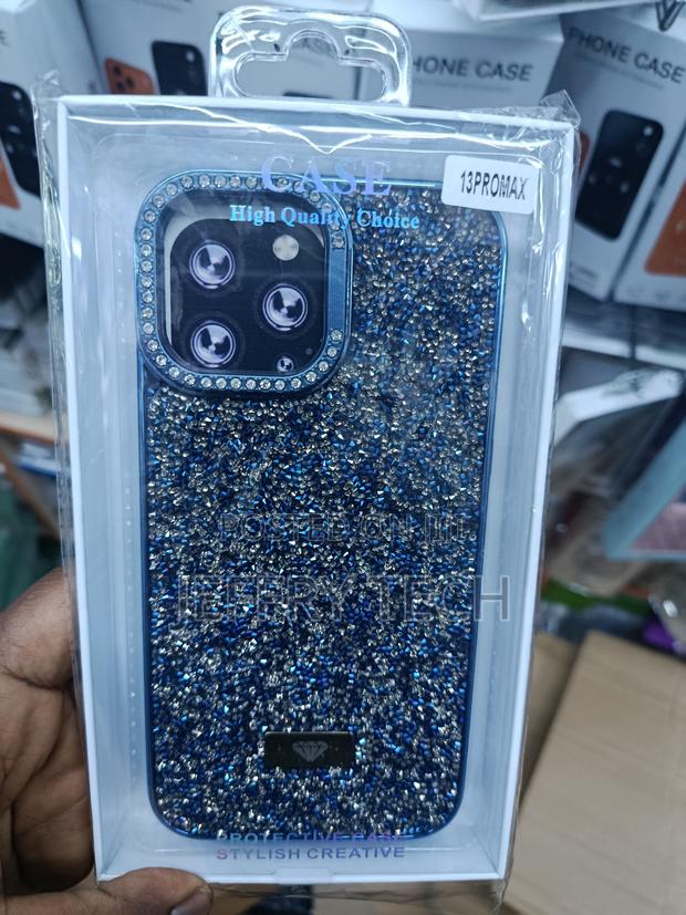 Bezzi Glitter Bling World Crystal iPhone 13 Pro Max Cover With Stand