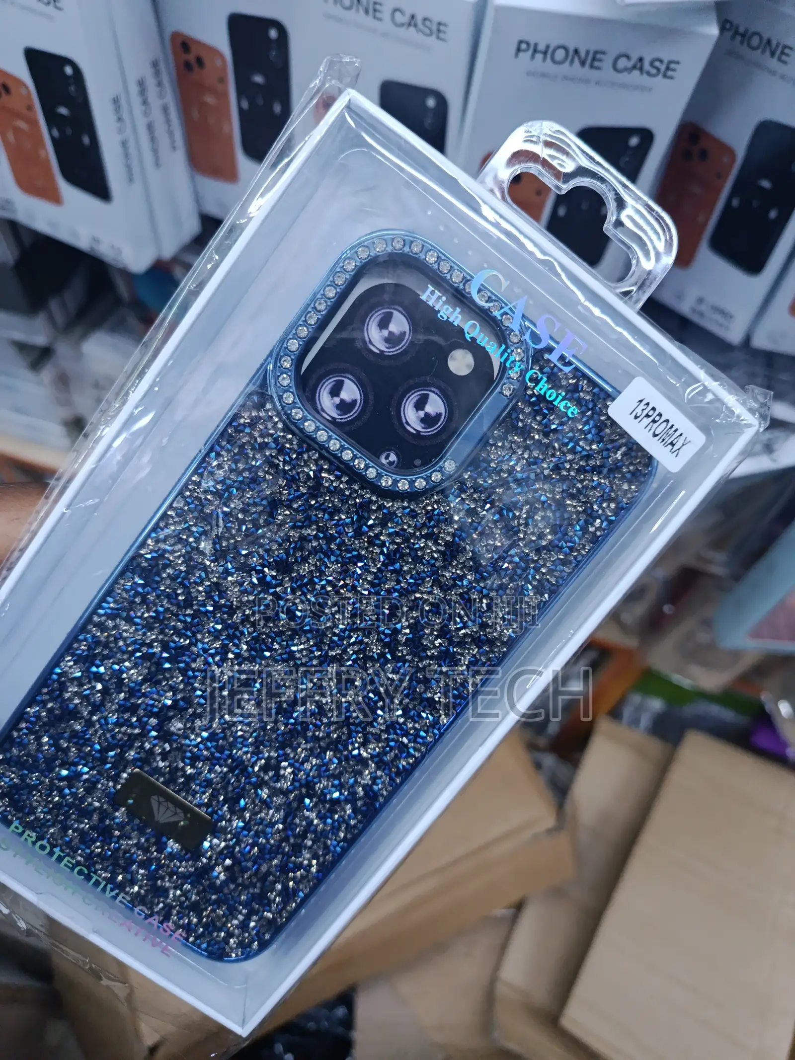 Bezzi Glitter Bling World Crystal iPhone 13 Pro Max Cover With Stand