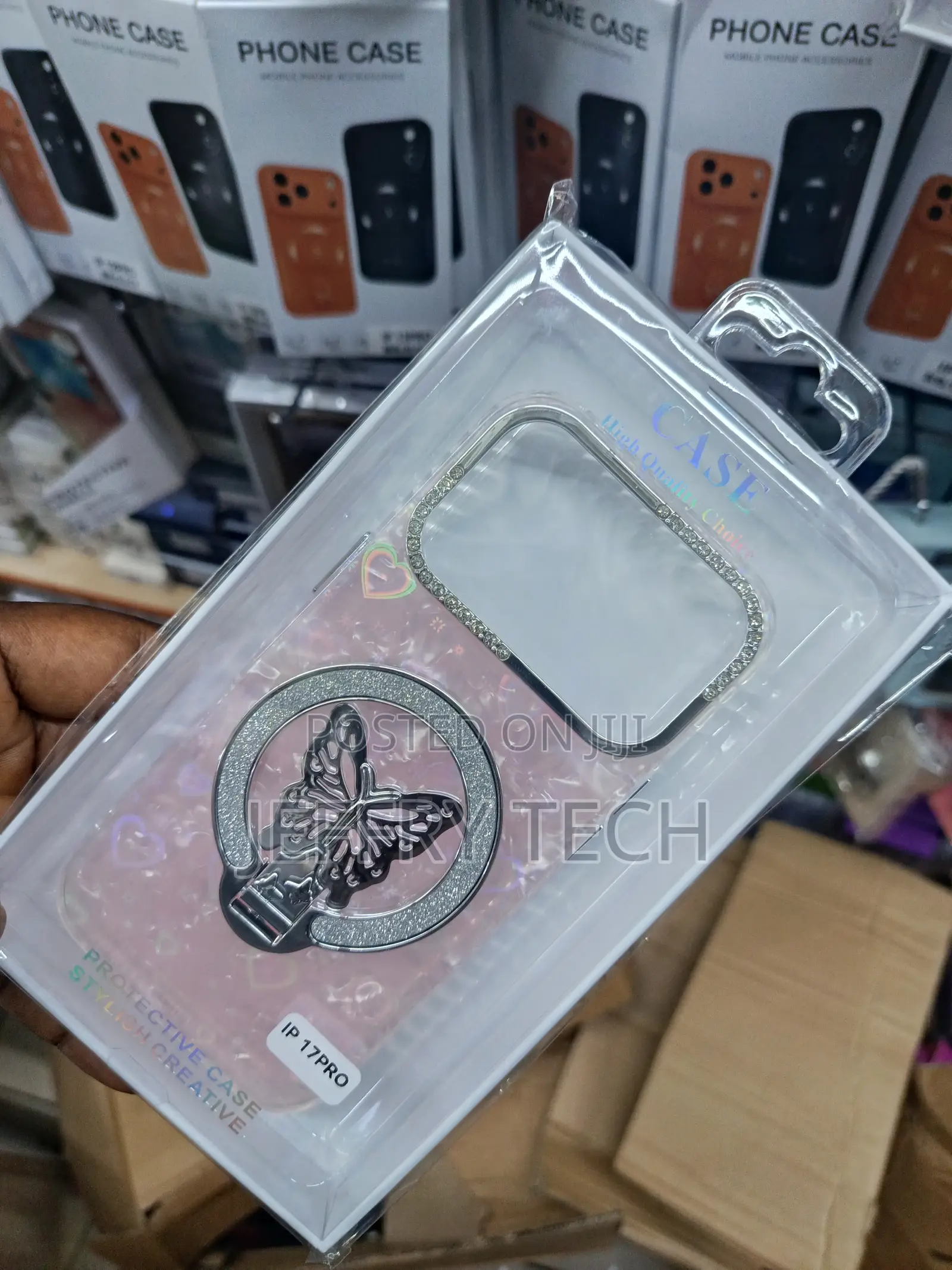 Modif Butterfly Holder Magsafe Glitter-Infused iPhone 17 Pro Case