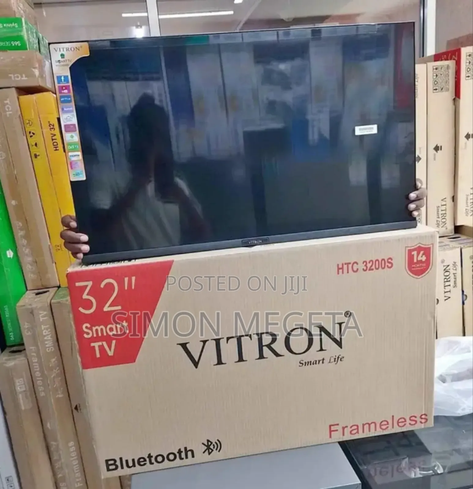 Vitron 32" Tv Frameless Smart Android Tv Htc32/Bluetooth