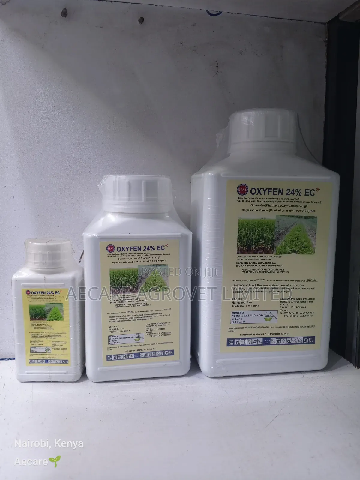 Oxyfen 24% Ec Onion Herbicide 100ml, 500 Ml, 1litre