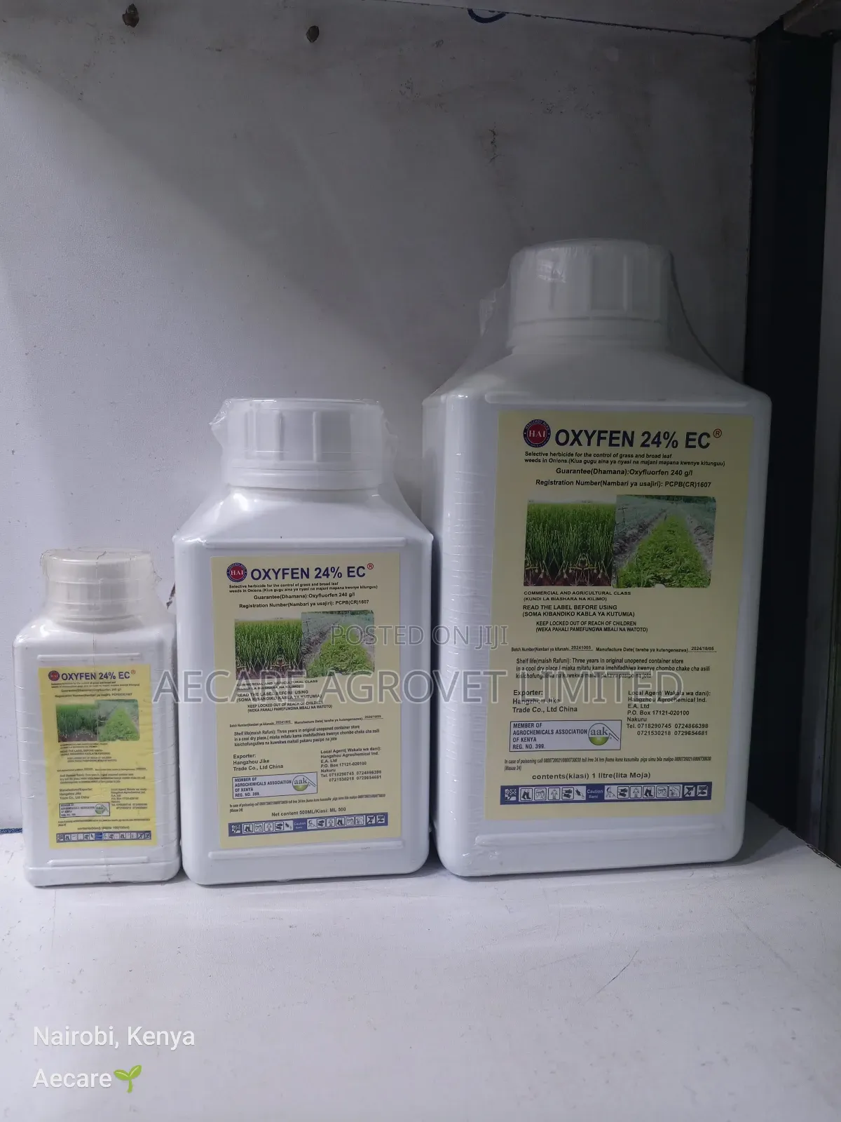 Oxyfen 24% Ec Onion Herbicide 100ml, 500 Ml, 1litre
