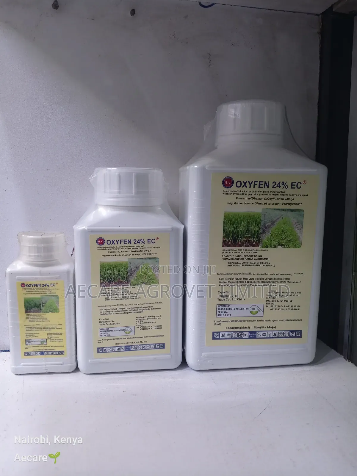 Oxyfen 24% Ec Onion Herbicide 100ml, 500 Ml, 1litre
