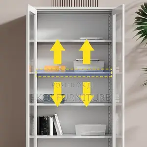 Offce Cabinet : 2-door Full Glass Office Storage Cabinets