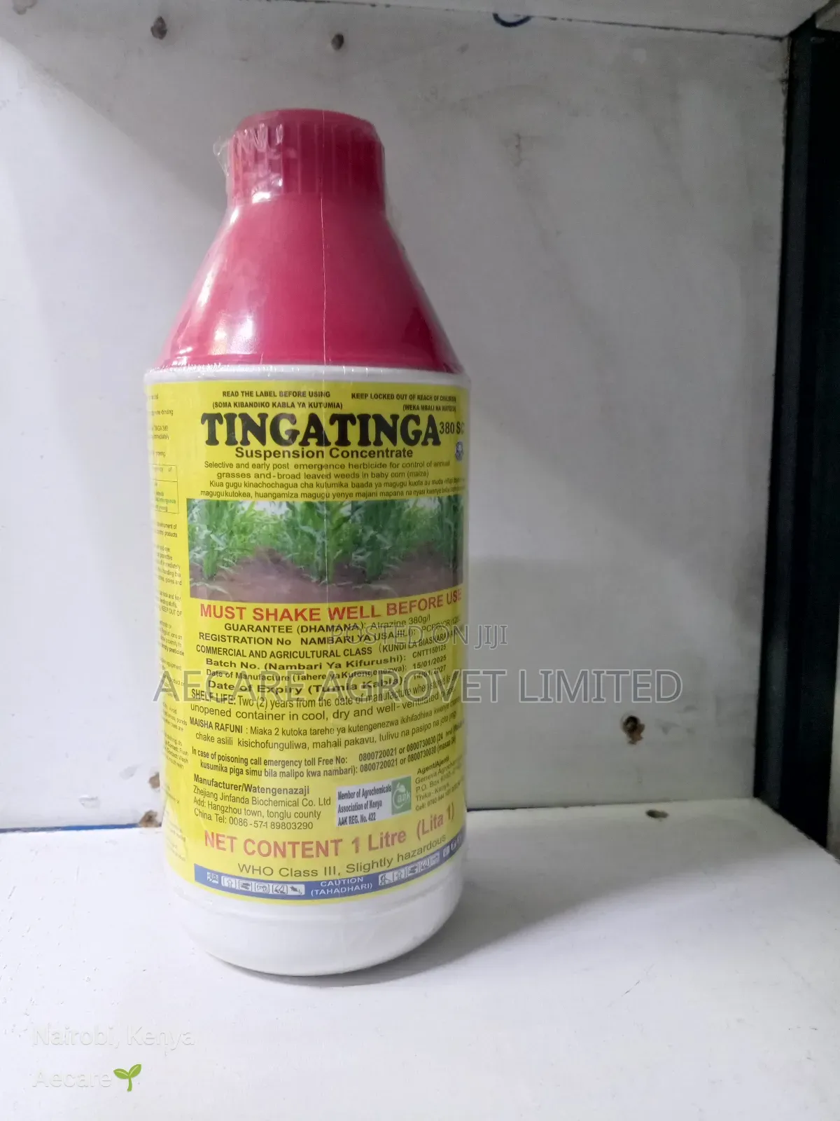 Tingatinga 380sc Selective Herbicide for Maize 1litre