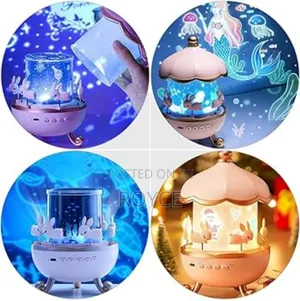 Rotatable Rechargeable Bunny Carousel Light