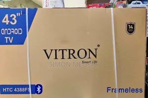 Vitron 43 Inch Tv Frameless Smart Android Tv Htc43/Bluetooth/Netflix