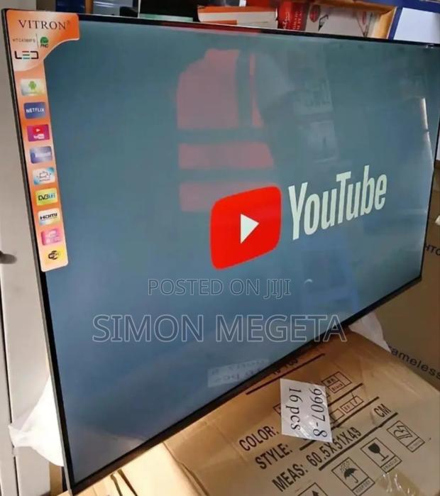 Vitron 43 Inches Tv Frameless Smart Android Tv Htc43/Bluetooth