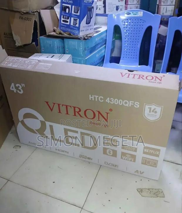 Vitron 43 Inches Qled Tv Frameless Smart Android Tv Htc43/Bluetooth - thumbnail 2