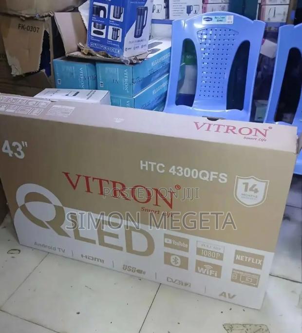 Vitron 43 Inch Qled Tv Smart Android Tv Htc43/Bluetooth