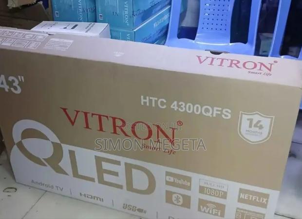 Vitron 43 Inch Qled Tv Frameless Smart Android Tv Htc43/Bt/Primevideo
