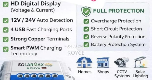 60a Solar Charge Controller - thumbnail 2