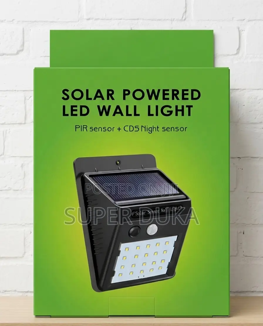 Solar Powered Outdoor Led Wall Light With Pir Motion Night Sensor
