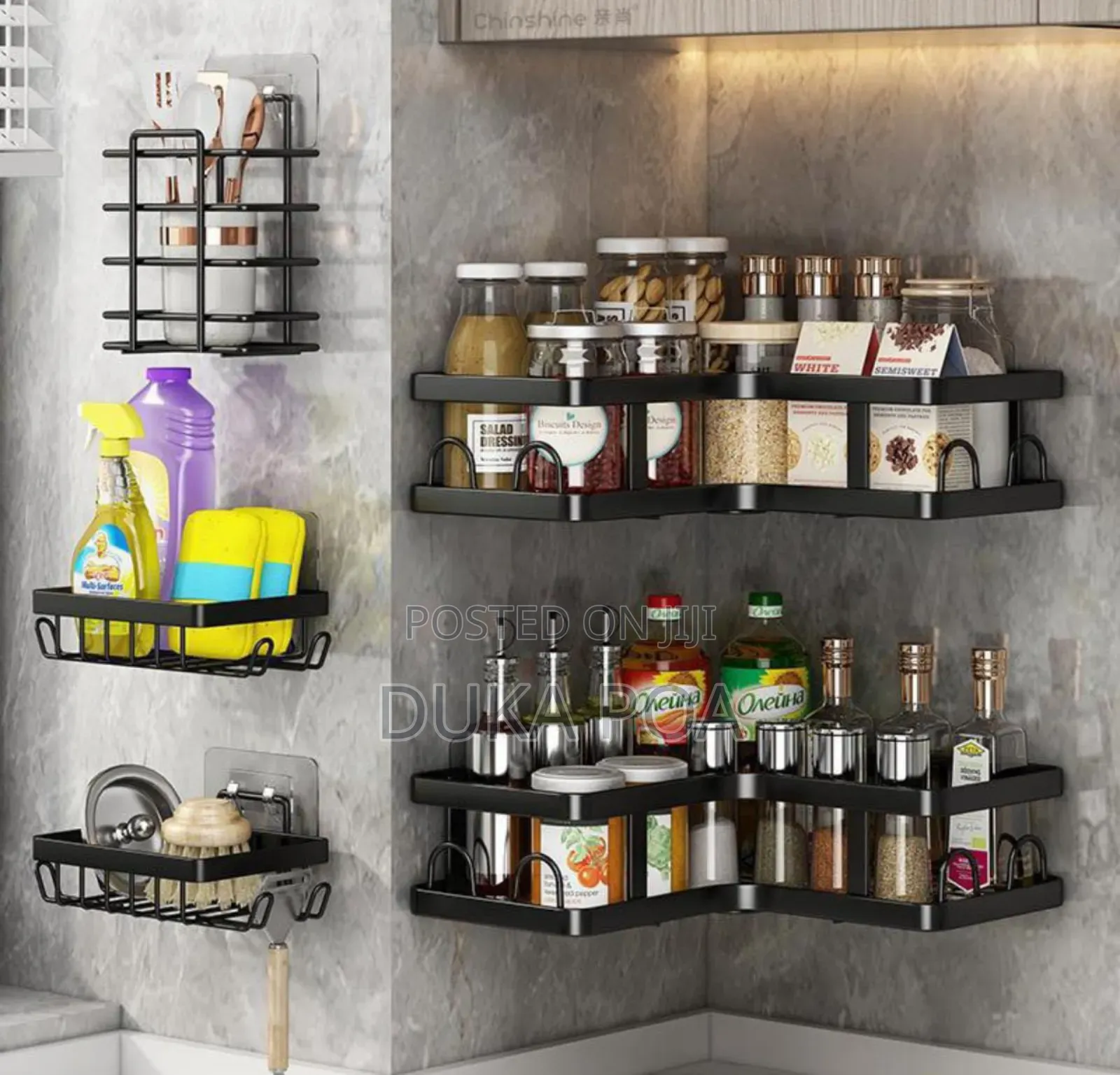 Multipurpose 5 Pc Rectangular and Corner Shelf