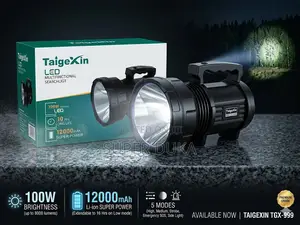 Taigexin TGX-999 100w Rechargeable Searchlight.12000mah Bat,8000 Lumen