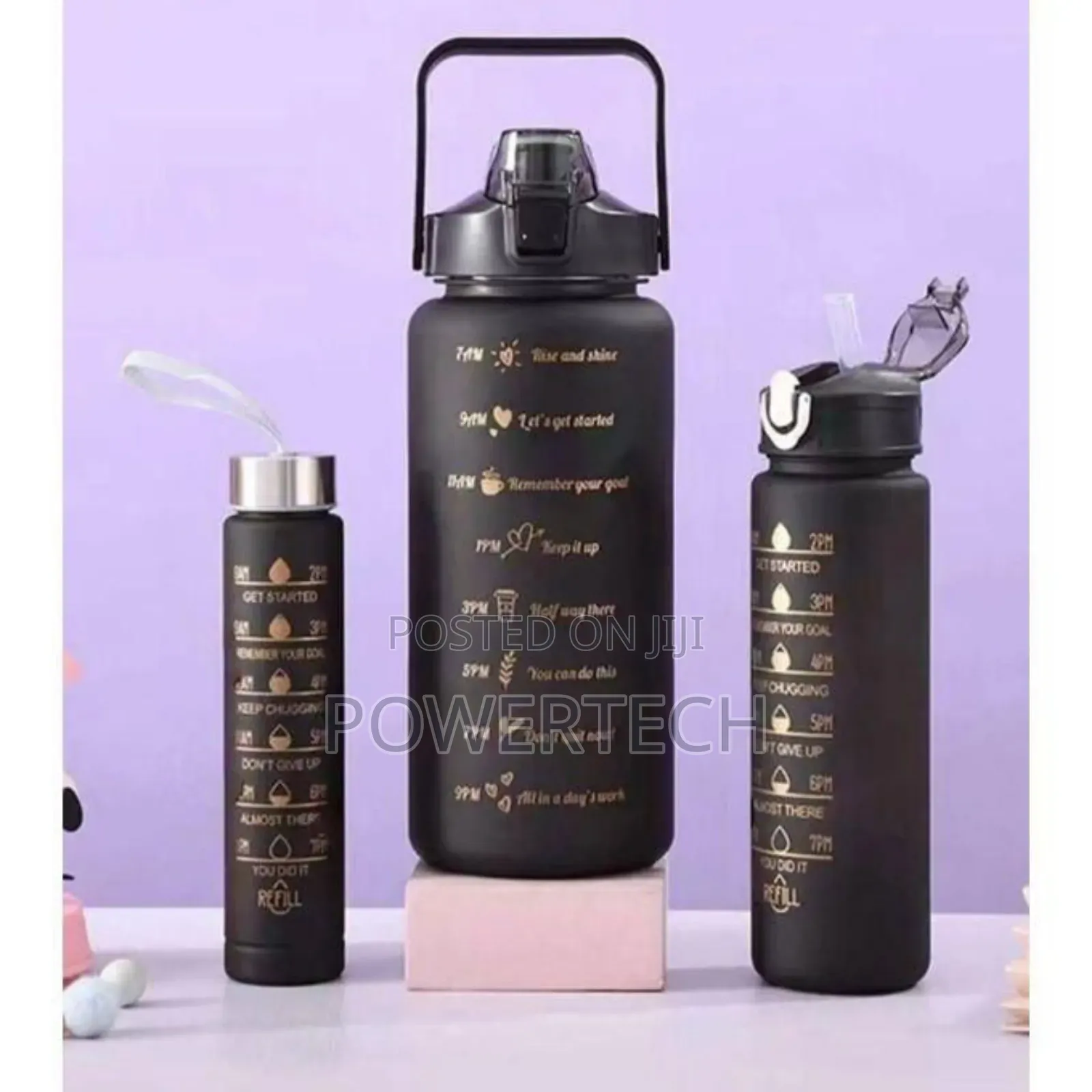 3 in 1 Motivational Water Bottle