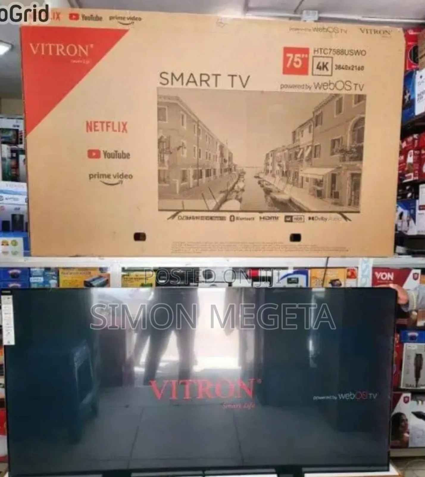 75 Inch Webos Vitron Tv Smart Android Tv Htc7588v/Usb/Youtube