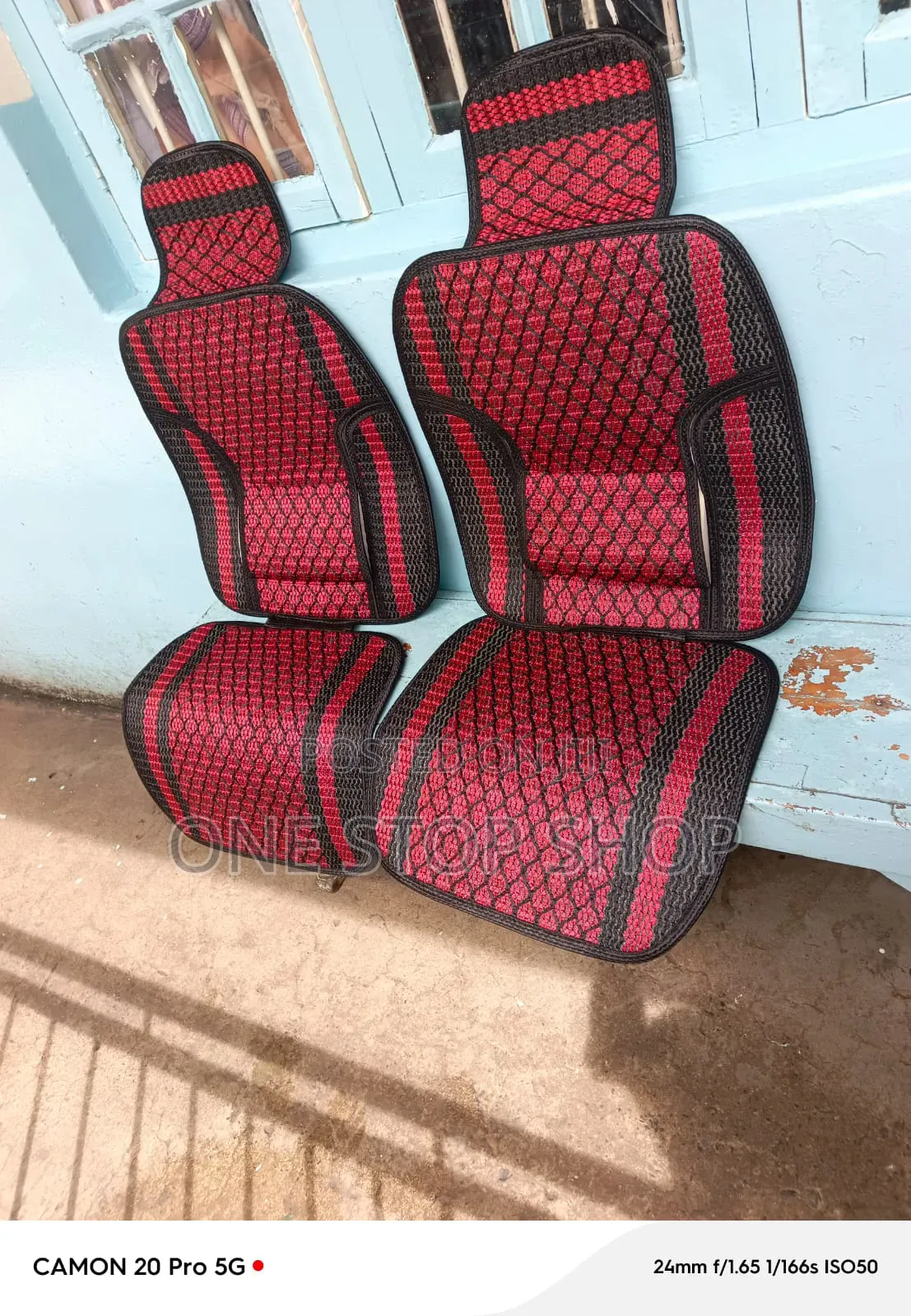 2pc Set Knitted Pattern Crotchet Seat Covers