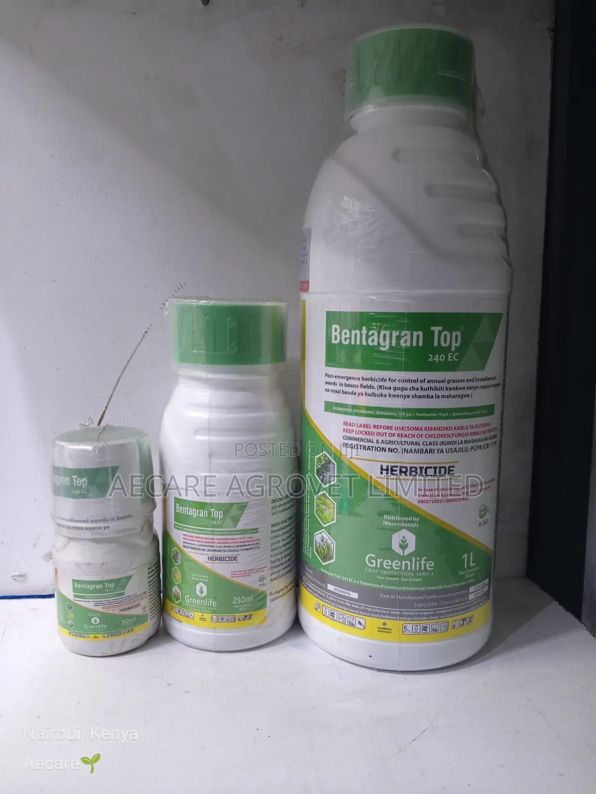 Bentagran Top240ec Herbicide 50ml, 250ml, 1litre