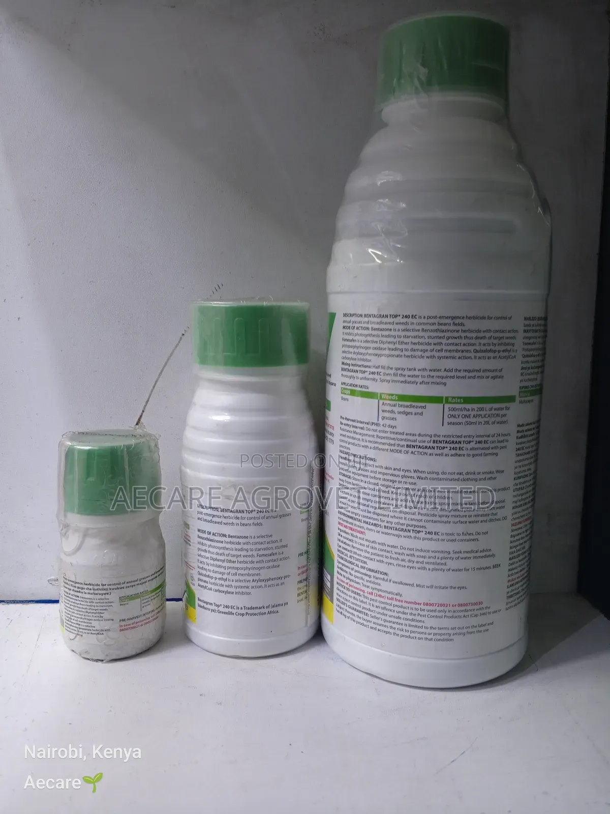 Bentagran Top240ec Herbicide 50ml, 250ml, 1litre