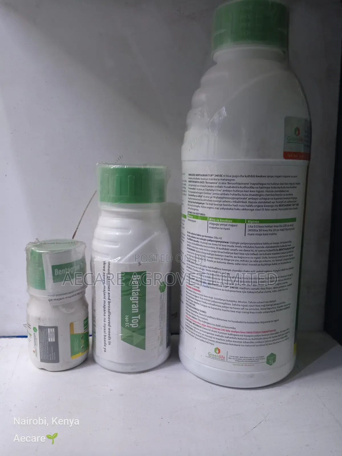 Bentagran Top240ec Herbicide 50ml, 250ml, 1litre
