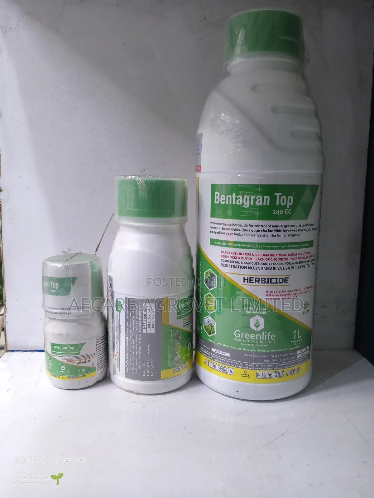 Bentagran Top240ec Herbicide 50ml, 250ml, 1litre