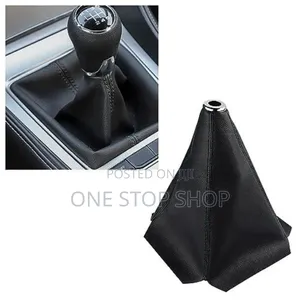 Bright Black Pu Leather Gear Shift Knob