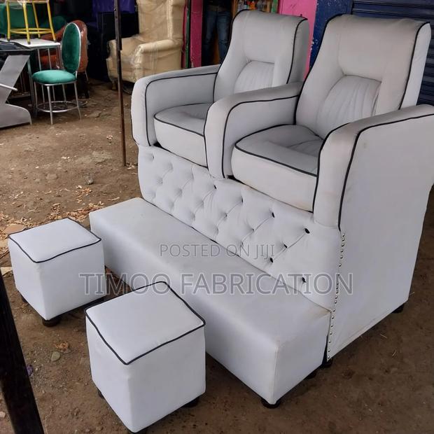Pedicure 2 Seaters White and Black  - thumbnail 2